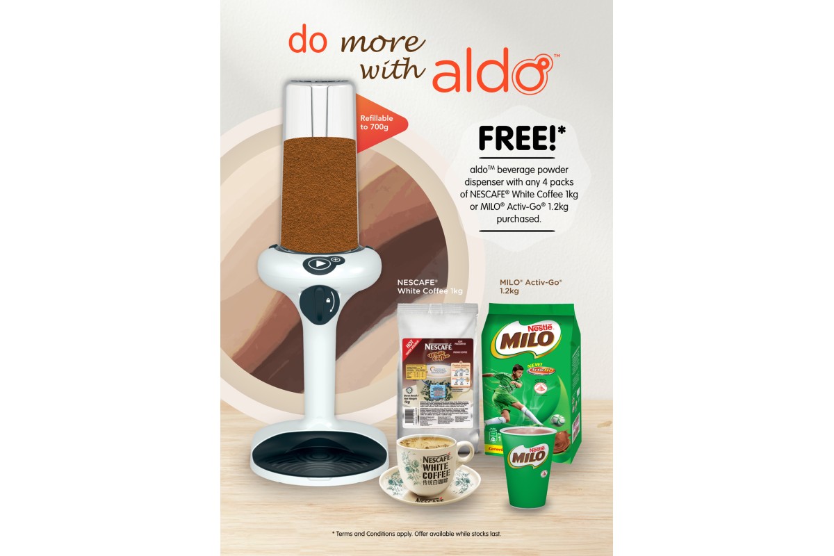 Free aldo beverage powder dispenser with